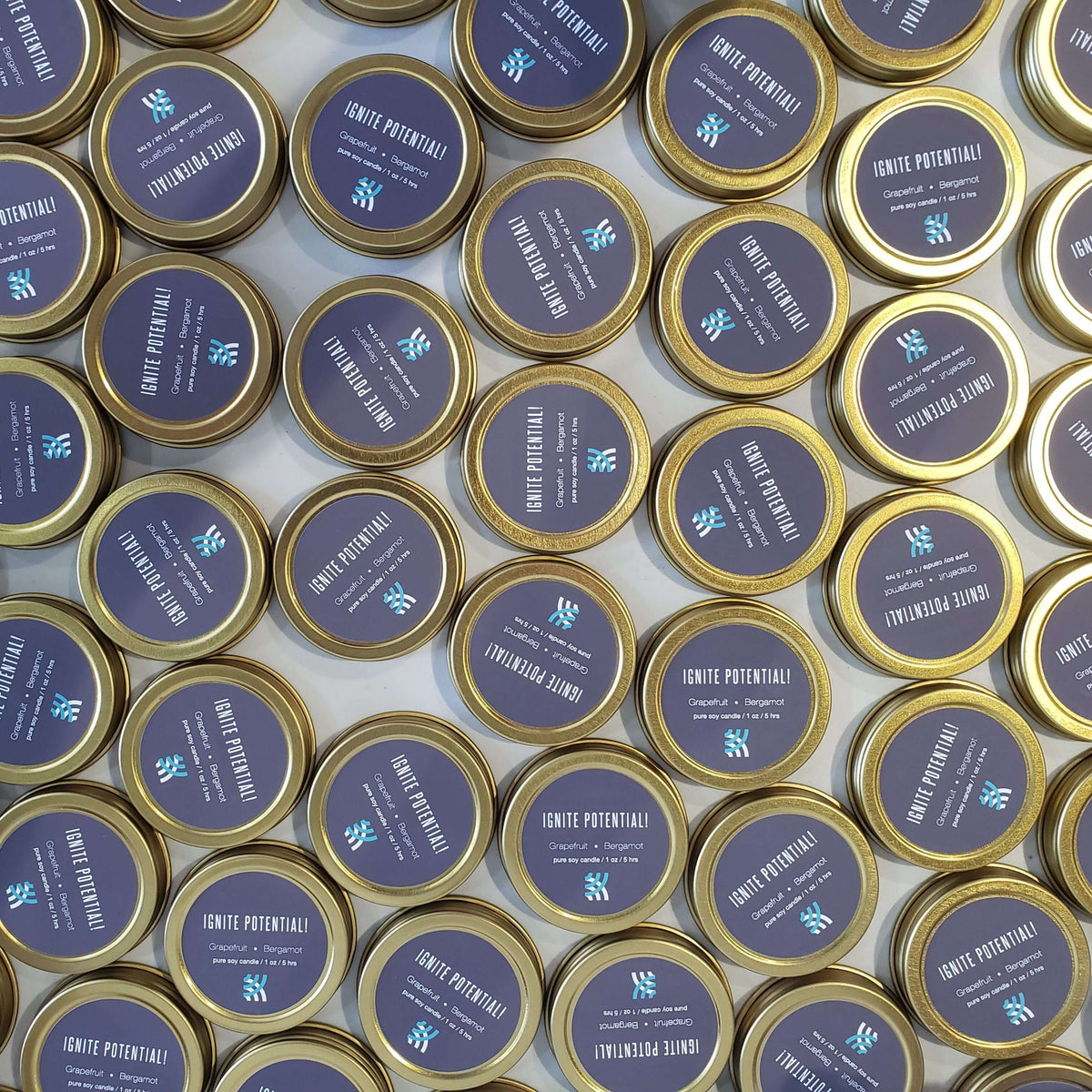 1oz customizable gold tins with lid labels