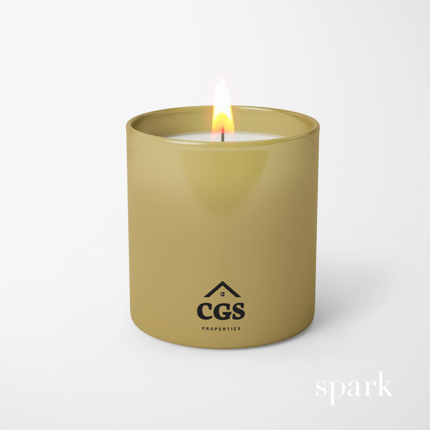 Custom branded Pantone glass candle produced by a candle manufacturer for agencies, retail collections, and corporate gifts.