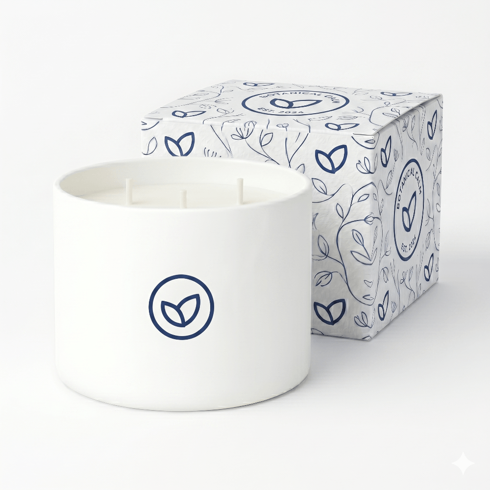 Custom X Large Scented Soy Candle Manufacturing Triple Wick Candle with Gift Box