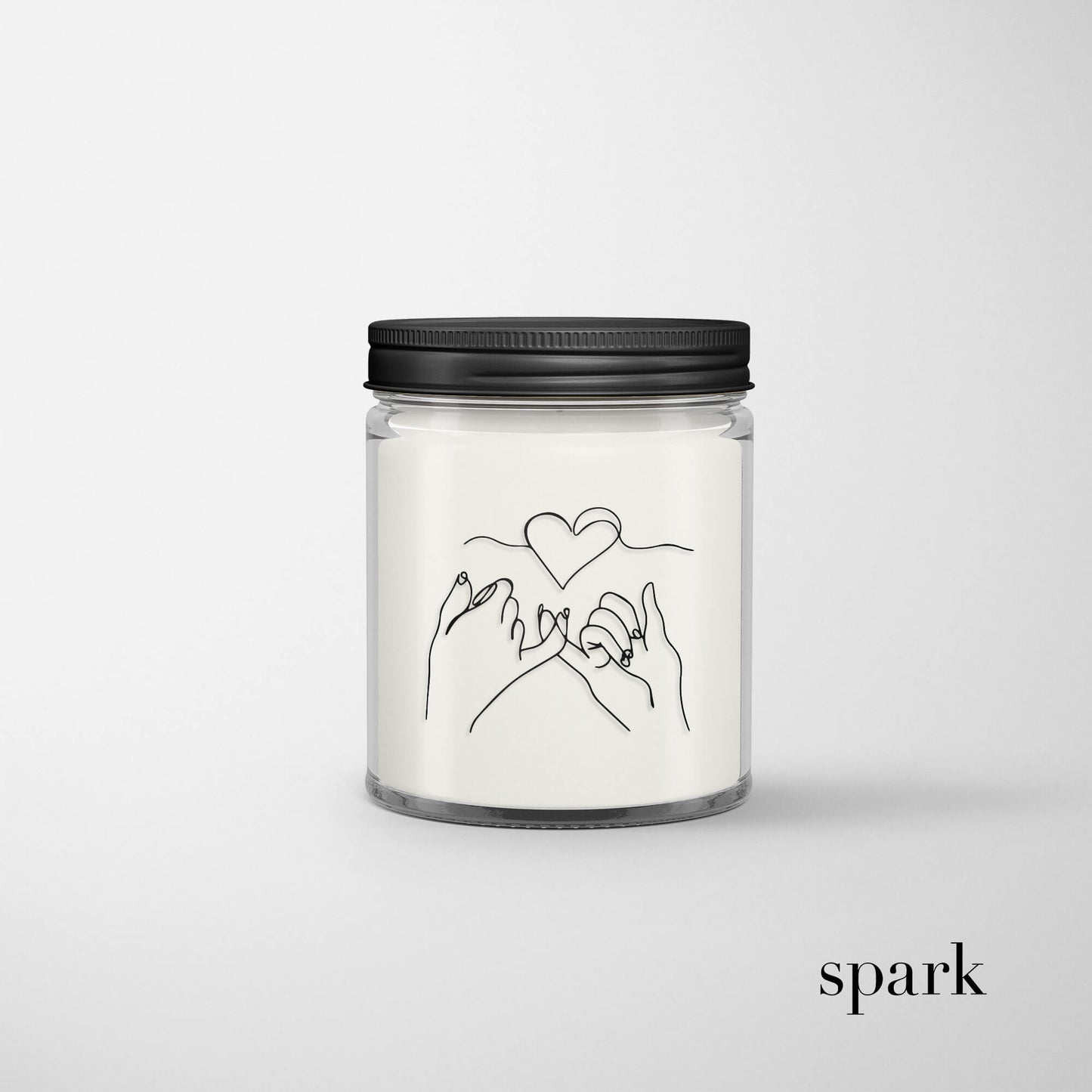 Corporate branded custom 4oz clear glass jar candle with design imprint