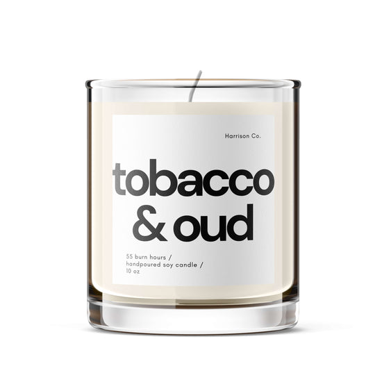 Classic 10oz Clear Glass Candle with Custom Label