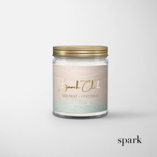 8oz Clear Glass Jar Candle w/ Lid - Custom Label Designs & Fragrance Options