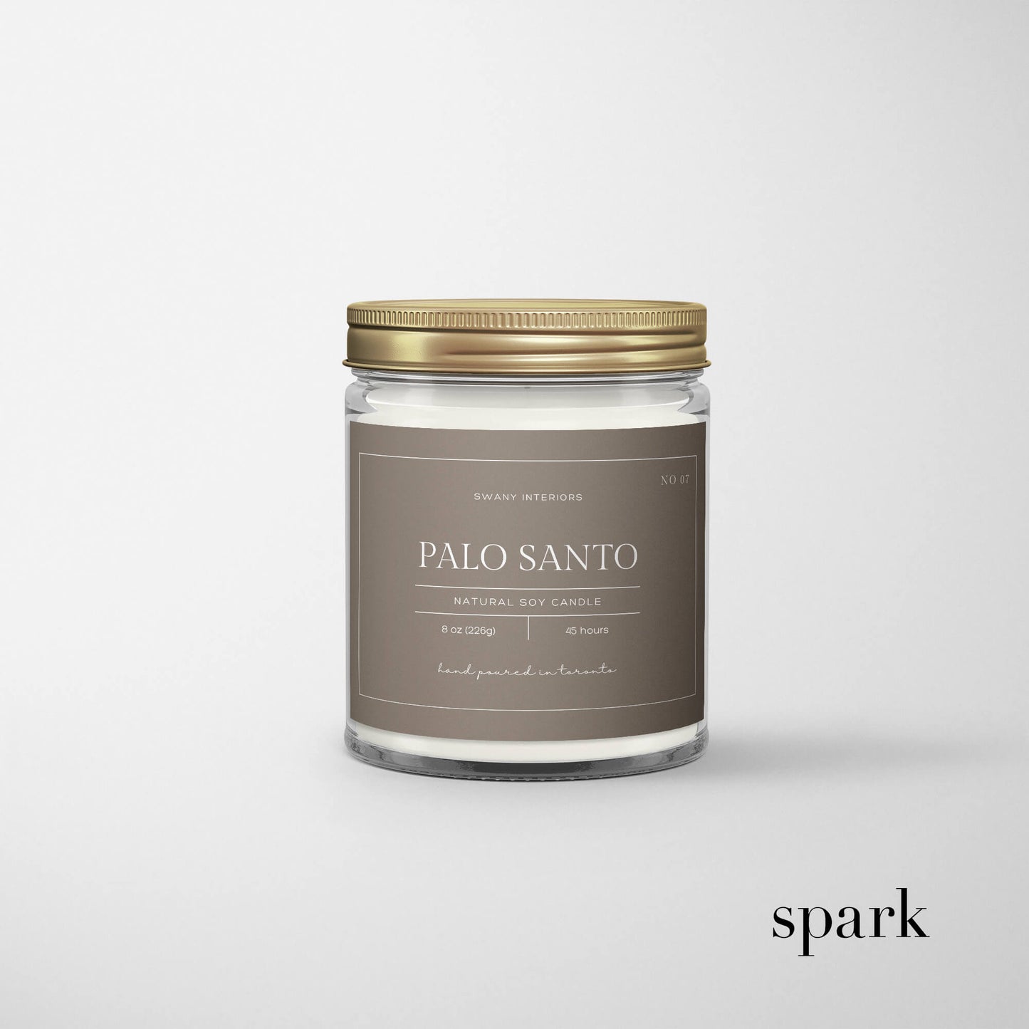 8oz Clear Glass Jar Candle w/ Lid - Custom Label Designs & Fragrance Options