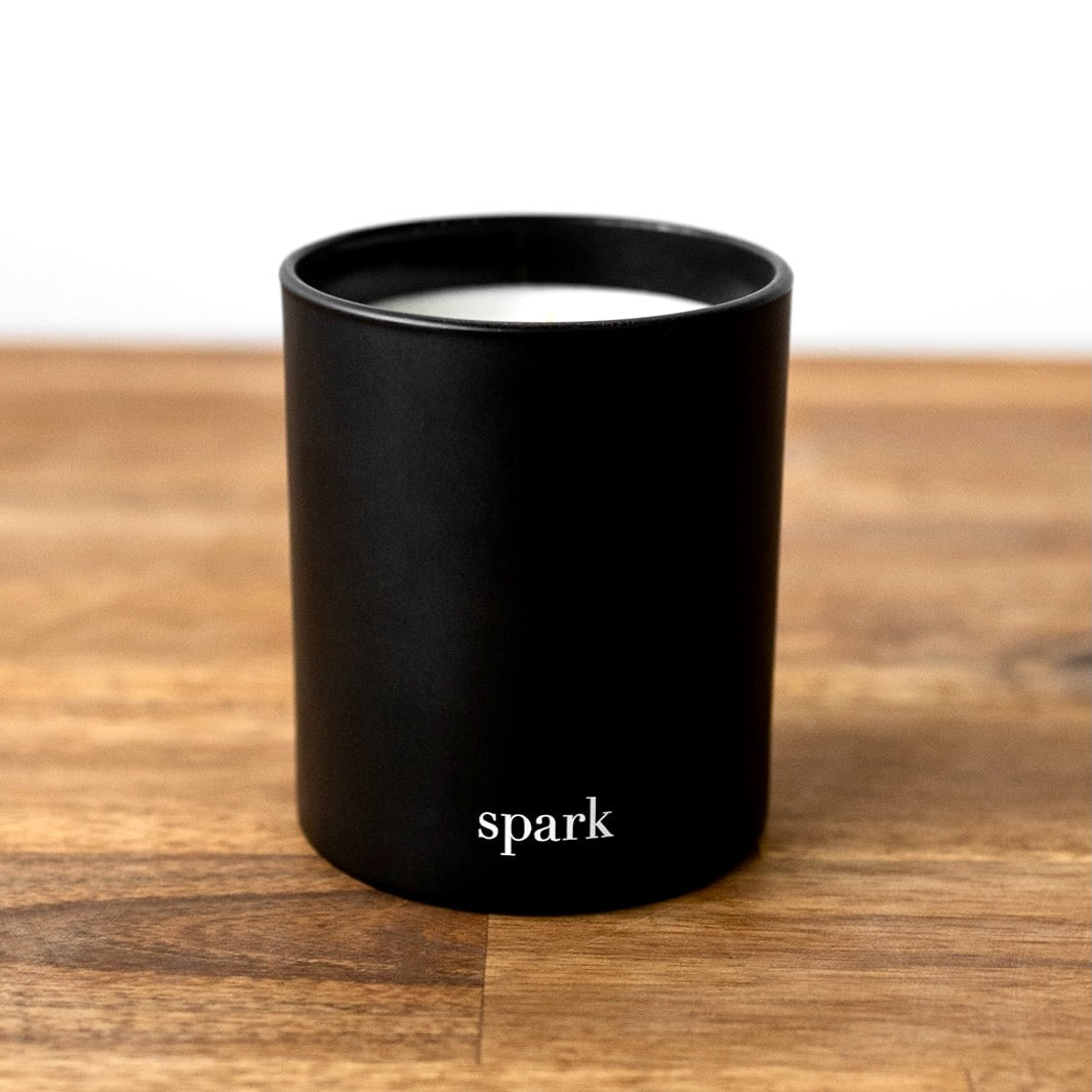 Classic 10oz Matte Black Glass Soy Candle - 50+ Fragrance Options