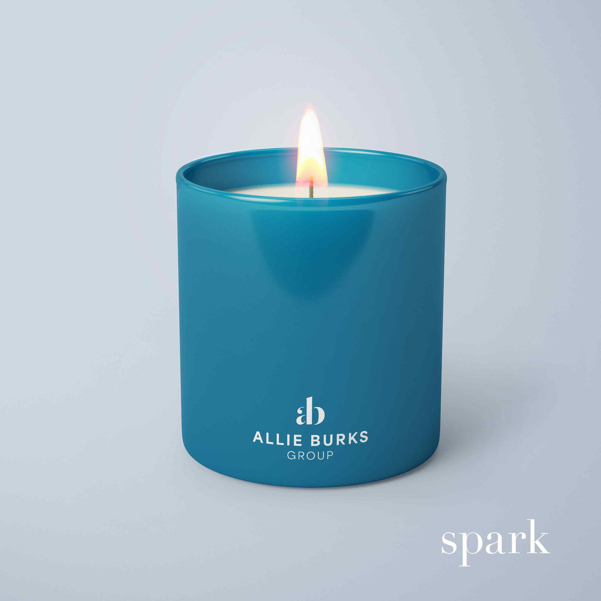 Custom Color Blue Candle with Logo Imprint