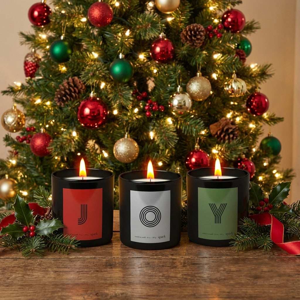 Spark Candles Personalized Candles With Monogram Letter - Custom Gifts for Him, Her, Hostess, Clients, Hard to Shop