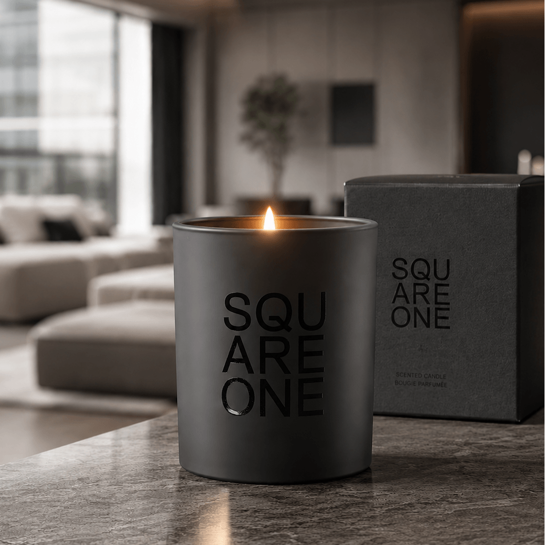 Luxury Client Gift for Construction and Condo Developers Elegant Black on Black Candle Style
