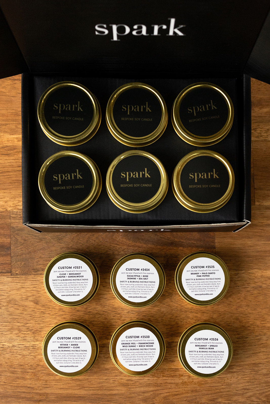 Spark Candles Welcome Pack of 12x Scent Samples with Clean Fragrances 