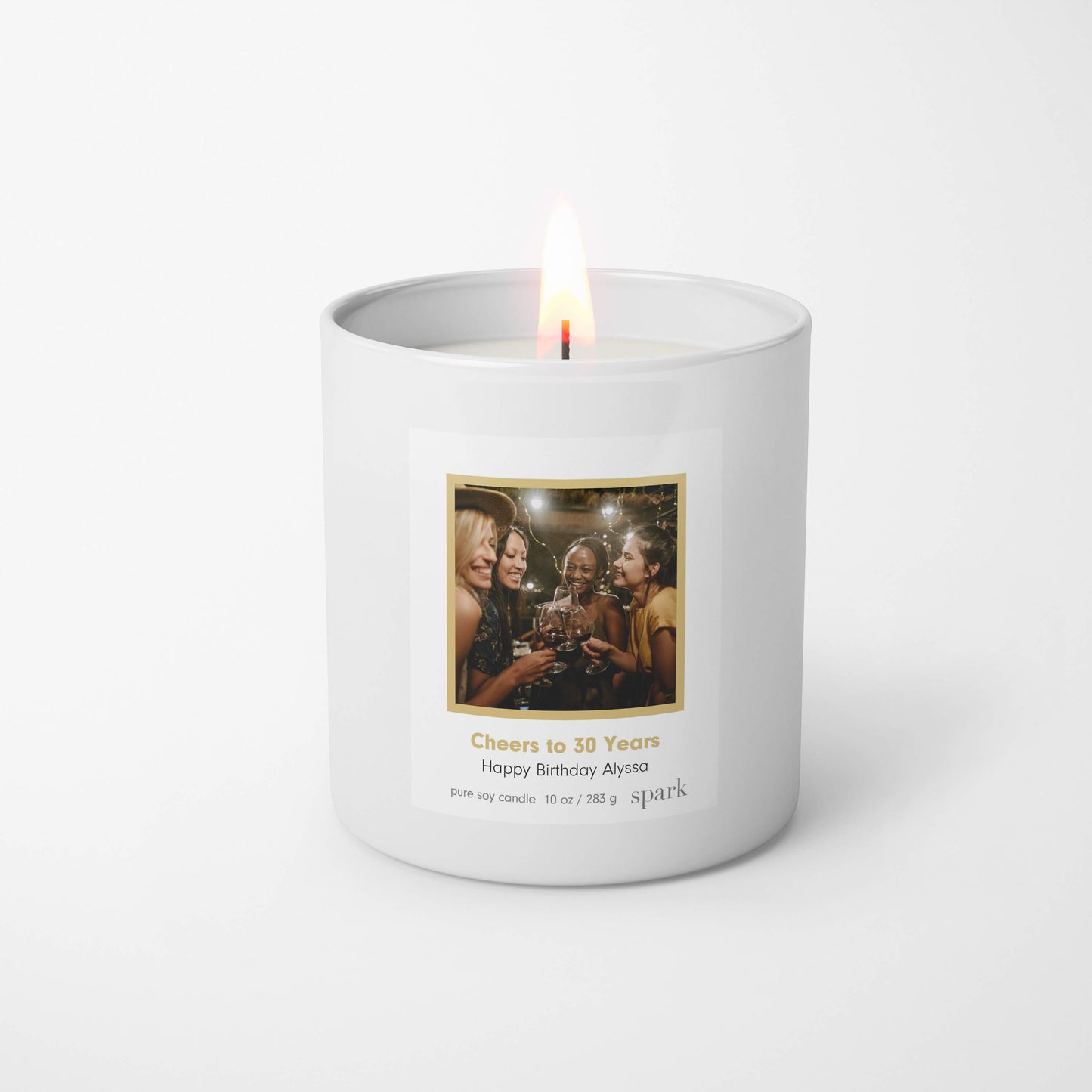 Spark Candles Custom Candle Gifts Photo Candles Perfect for Holiday Gifts, Birthdays, Anniversaries and House Warming Gifts