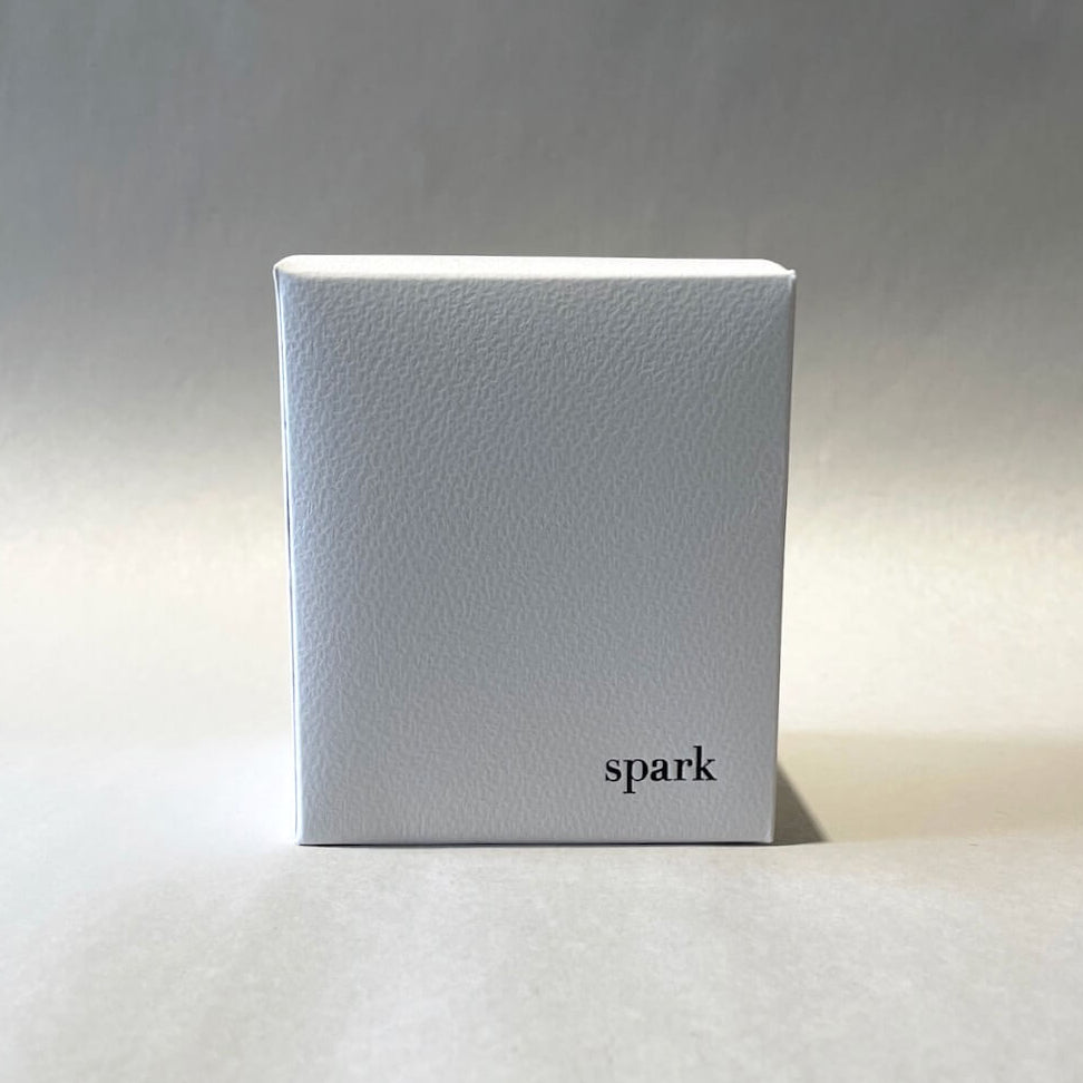 Comes with Spark Candles luxury textured matte white candle gift box