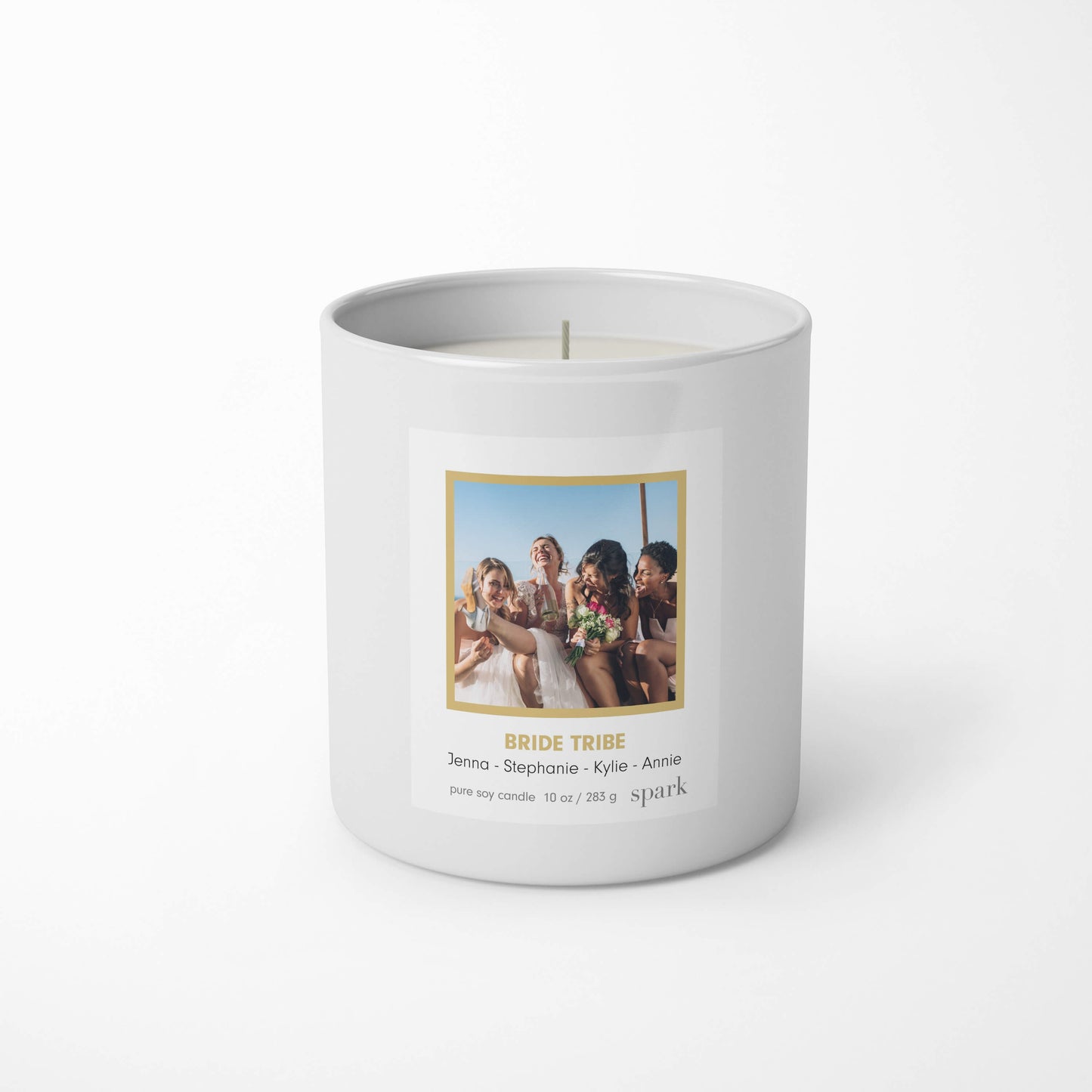 Spark Candles Custom Label Upload Your Photo Add Personalized Message